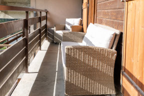 Private balcony with chairs and view