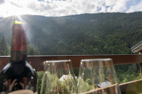 Watch the sunset with a glass of wine