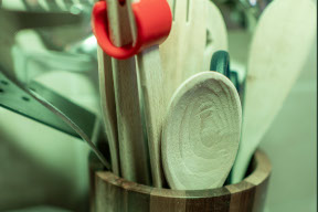 Plenty of utensils for cooking up a storm