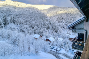 Winter snow from the balcony